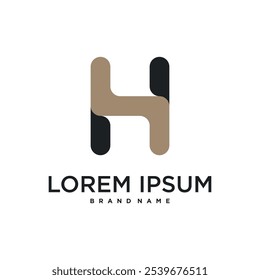 Logotipo inicial de la letra H, diseño conceptual abstracto. Vector de Premium