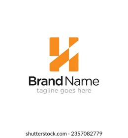 Initial letter H logo concept, vector logo template