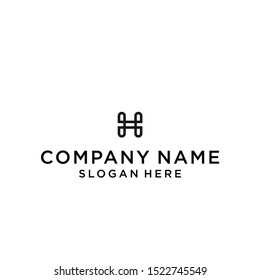 initial letter h logo design vector illustration template
