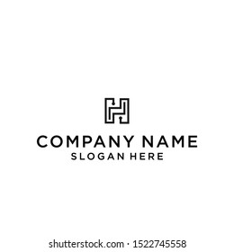 initial letter h logo design vector illustration template