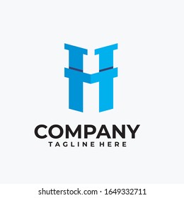 Initialbuchstabe h Logo-Design-Vektorillustration-Inspiration