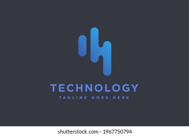 Initial Letter H Logo Design Vector Illustration. Letter H Business And Technology Logos Template Element