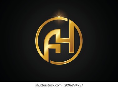 Initial Letter A H Logo Design Vector. Graphic Alphabet Symbol For Corporate Business Identity