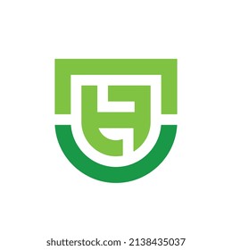 Initial letter H logo design element, simple typography illustration