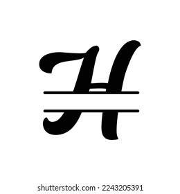 Initial letter h logo design template