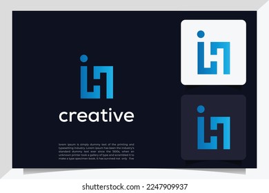 Anfangsbuchstabe i Logo-Design Vektorgrafik-Vorlage