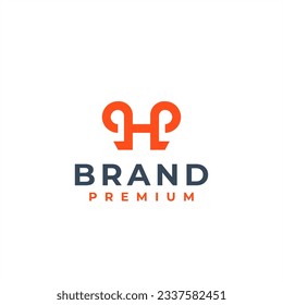 diseño del logotipo de letra inicial h