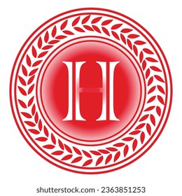 initial letter h logo design vector