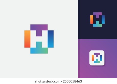 Initial letter h logo design vector template