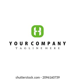 the initial letter h logo is suitable for health, packaging, pharmacy logos, etc