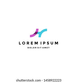 Initial letter H logo template