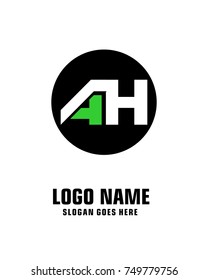 Initial letter A & H logo template vector [Converted]