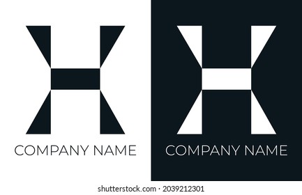 Initial letter h logo vector design template. Creative modern trendy h typography and black colors.