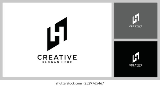 initial letter H logo vector design