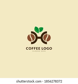 Initial letter H logotype. Minimalist coffee logo concept, fit for cafe, restaurant, packaging and coffee business. Illustration vector logo.