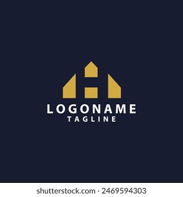 initial letter H modern element vector logo design
