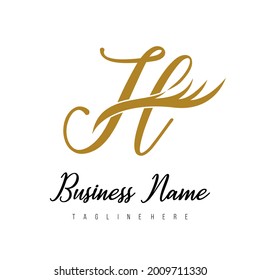 Initial Letter H Modern Luxury Eye Lash, Lashes, Beauty, Salon, Spa, Cosmetic, Makeup Business Logo Concept