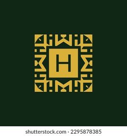 Ursprünglicher Buchstabe H Logo für moderne Technik