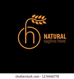 Initial Letter H Natural Design Logo