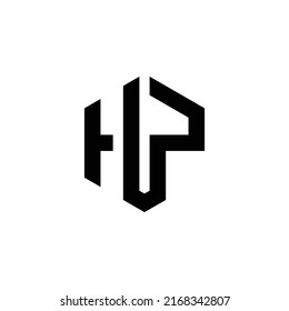 initial letter H P logo. looping geometric monogram vector icon