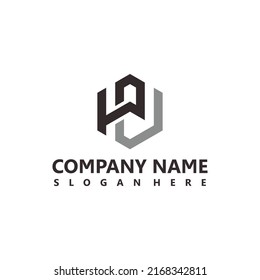 initial letter H P logo. looping geometric monogram vector icon