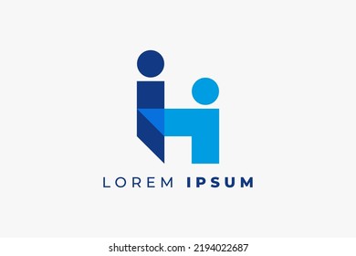Initial Letter H Parenting Family Logo