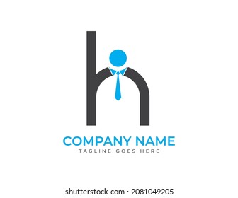 initial letter H People, Human Logo. Businessman Logo Vector illustrations. 
