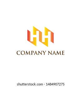 Initial letter H for property business design logo template. Letter H branding company