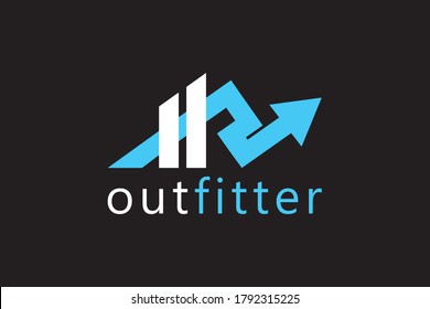 Initial Letter H R Out fitter Logo Monogram Design Vector