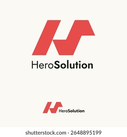 Initial letter of  H and S or I, S, and R bold flat and simple logo design. Modern and sharp logo style