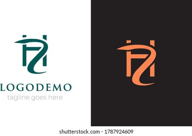 Initial letter H & S logo template vector.Modern abstract H & S Logo design with Colorful shape .monogram and elegant logo design, Professional Letters Vector Icon Word mark minimal logotype Design 3