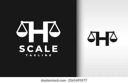 initial letter H scale logo