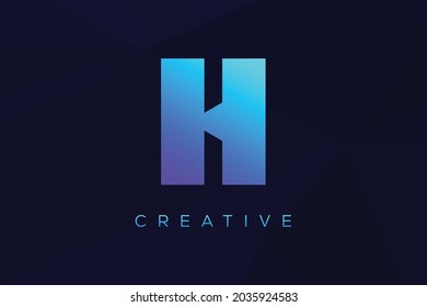 letra inicial H color claro simple monograma logotipo diseño moderno para símbolo web y compañía