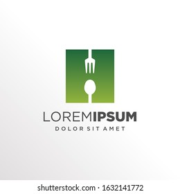 Initial Letter H with Spoon and Fork Logo Design