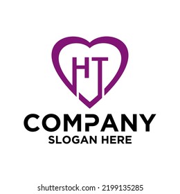 Anfangsbuchstabe H T Logo, Vektordesign-Vorlage