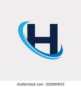 Initial Letter H Tech Logo Design Template Element. Eps10 Vector