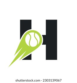 Initial Letter H Tennis Club Logo Design Template. Tennis Sport Academy, Club Logo