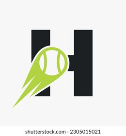 Initial Letter H Tennis Club Logo Design Template. Tennis Sport Academy, Club Logo