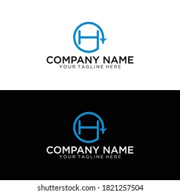 Initial Letter H Transportation, Airplane, Aircraft Logo Design