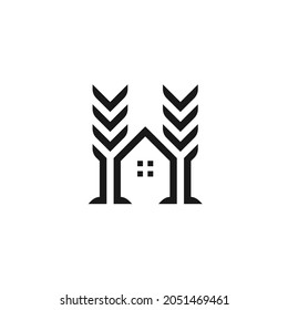 Initial Letter H Tree Growth and Home Logo Design Inspiration