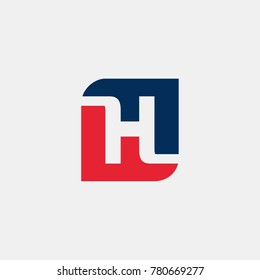 Initial Letter H trendy simply logotype