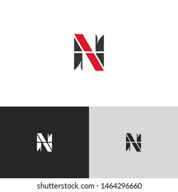 Initial Letter h x hx uppercase modern logo design template elements. red letter Isolated on black white grey background. Suitable for business, consulting group company.