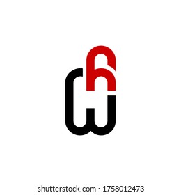 Initial letter HA or AH graphic logo template, line design concept, Abstract business logo, isolated on white background.