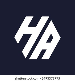 Initial letter ha or ah real estate logo icon design vector