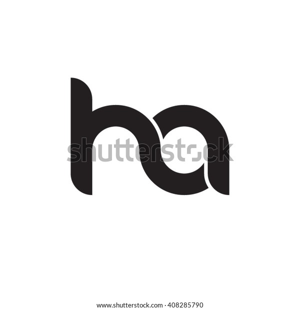 Initial Letter Ha Linked Circle Lowercase Stock Vector (Royalty Free ...