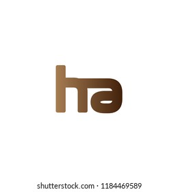 Initial Letter HA Linked Logo Design