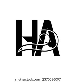 

Initial letter HA logo design creative modern symbol icon monogram