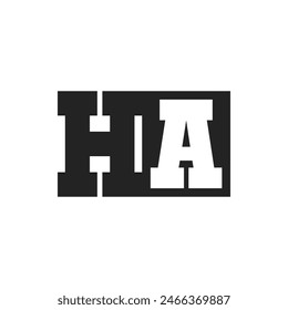 Initial Letter HA Logo Design Template. HA Logo