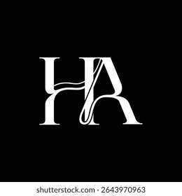 Initial letter HA logo design 