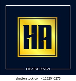 Initial Letter HA Logo Template Design